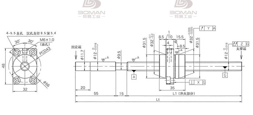 KURODA HG1230QS-BEZR-0800A 日本黑田丝杆和THK丝杠