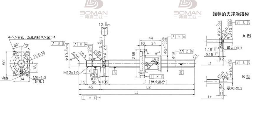 KURODA GP1505DS-BALR-0600B-C3F 黑田精工丝杆的价格
