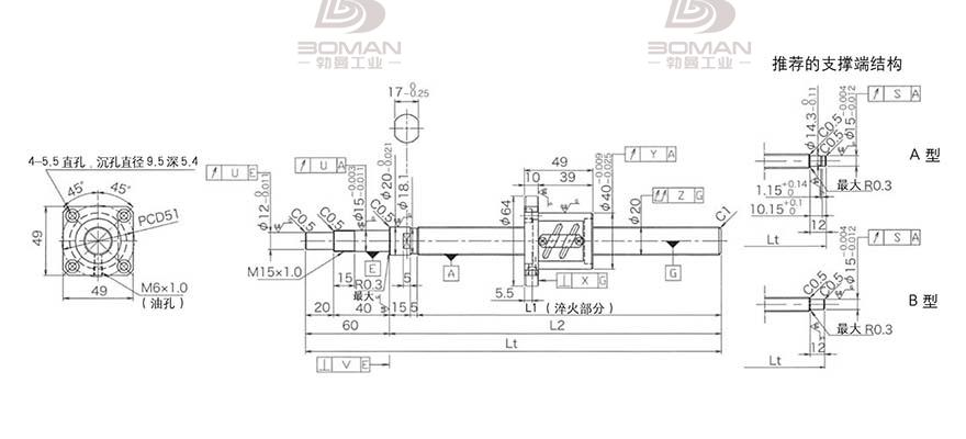 KURODA GP2004ES-AALR-0605B-C3F 黑田精工的滚珠丝杠怎么拆